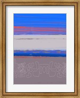 Framed Abstract  Blue View 1