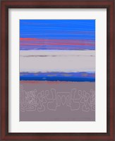 Framed Abstract  Blue View 1
