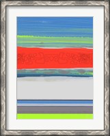 Framed Abstract  Blue View 4