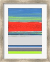 Framed Abstract  Blue View 4