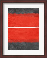 Framed Grey and Red Abstract 2