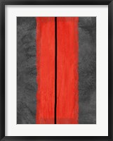 Framed Grey and Red Abstract 5