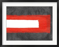 Framed Grey and Red Abstract 6