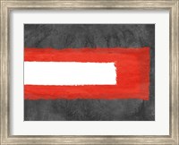 Framed Grey and Red Abstract 6