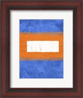 Framed Blue and Orange Abstract Theme 1