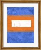 Framed Blue and Orange Abstract Theme 1