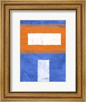 Framed Blue and Orange Abstract Theme 2