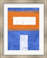 Framed Blue and Orange Abstract Theme 2