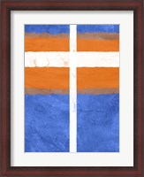 Framed Blue and Orange Abstract Theme 3