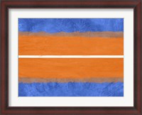 Framed Blue and Orange Abstract Theme 4