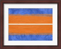Framed Blue and Orange Abstract Theme 4