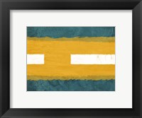 Framed Green and Yellow Abstract Theme 1