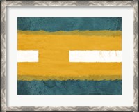 Framed Green and Yellow Abstract Theme 1