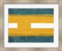 Framed Green and Yellow Abstract Theme 1