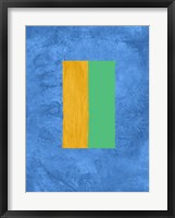 Blue and Square Theme 2 Framed Print