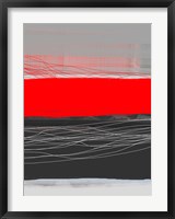 Framed Abstract Stripe Theme Red
