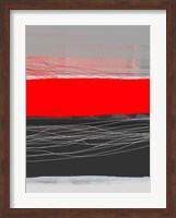 Framed Abstract Stripe Theme Red