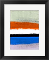 Framed Abstract Stripe Theme White and Black