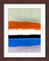 Framed Abstract Stripe Theme White and Black