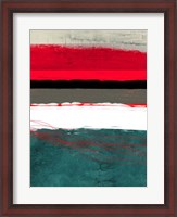 Framed Abstract Stripe Theme Grey and White