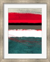 Framed Abstract Stripe Theme Grey and White