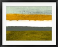 Framed Abstract Stripe Theme Yellow and White