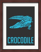 Framed Crocodile Blue