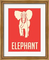 Framed Elephant White