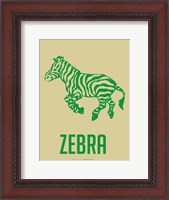 Framed Zebra Green