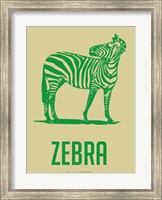 Framed Zebra Green 2