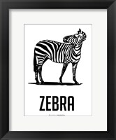 Framed Zebra Black