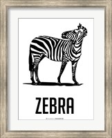 Framed Zebra Black