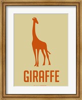 Framed Giraffe Orange