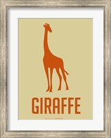Framed Giraffe Orange