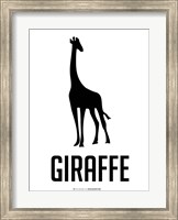 Framed Giraffe Black