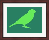 Framed Light Green Bird