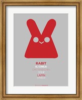 Framed Red Rabbit Multilingual