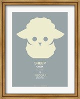 Framed Yellow Sheep Multilingual