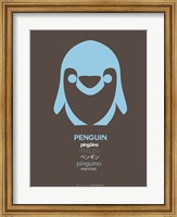 Framed Blue Pinguin Multilingual