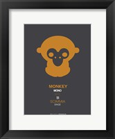Framed Orange Monkey Multilingual