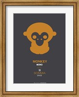 Framed Orange Monkey Multilingual