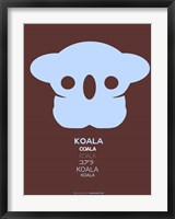 Framed Blue Koala Multilingual