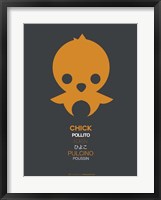 Framed Yellow Chick Multilingual