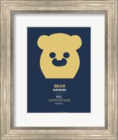 Framed Yellow Bear Multilingual
