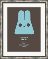 Framed Blue Bunny Multilingual