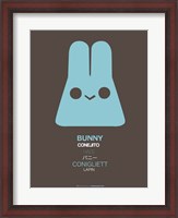 Framed Blue Bunny Multilingual
