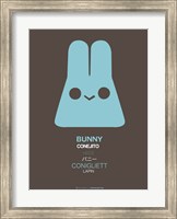 Framed Blue Bunny Multilingual