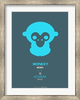 Framed Blue Monkey Multilingual
