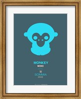 Framed Blue Monkey Multilingual