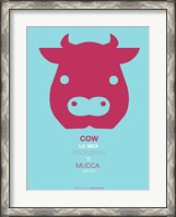 Framed Red Cow Multilingual